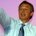 Tony Blair sweating
